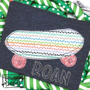 Skateboard Design File for Embroidery Machine Instant Download