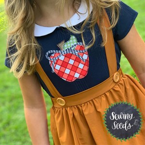 Apple with Classic Bow Applique Embroidery Design File *** INSTANT DOWNLOAD