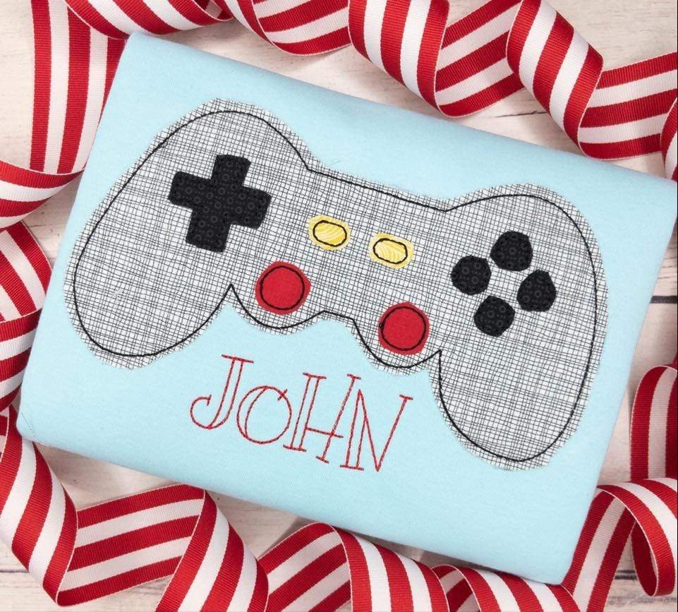 Video Game Controller Applique Design File Machine Embroidery Etsy 日本