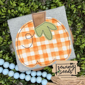 Simple Fall Pumpkin Embroidery Applique Design ***INSTANT DOWNLOAD