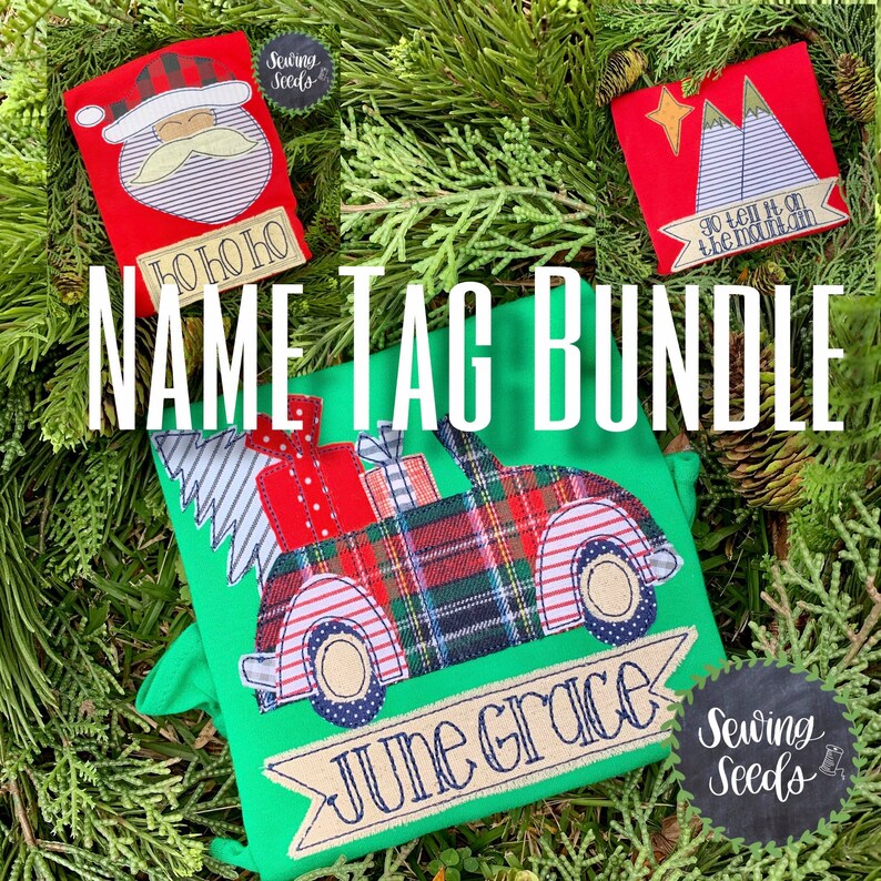 Name Tag Bundle Applique Embroidery Design INSTANT DOWNLOAD Etsy