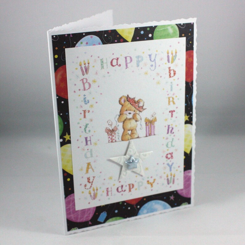 Cute teddy bear Birthday card