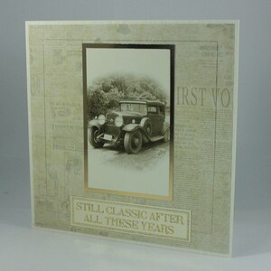 Handmade Birthday Card Vintage Classic Car - Etsy