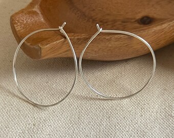 Sterling Silver Round Hoops