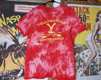 Yellowstone Destructed Tee - Destructed Rocker Tee, Acid Washed, Men's Size X-Large Tee, Band Tees, Oversized Tee