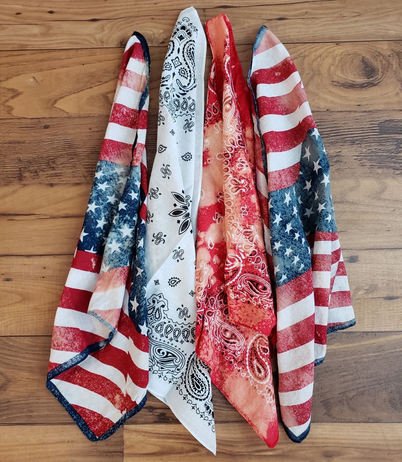 Vintage Wash Bandanas Festivals Concerts Pastel Acid Wash Etsy