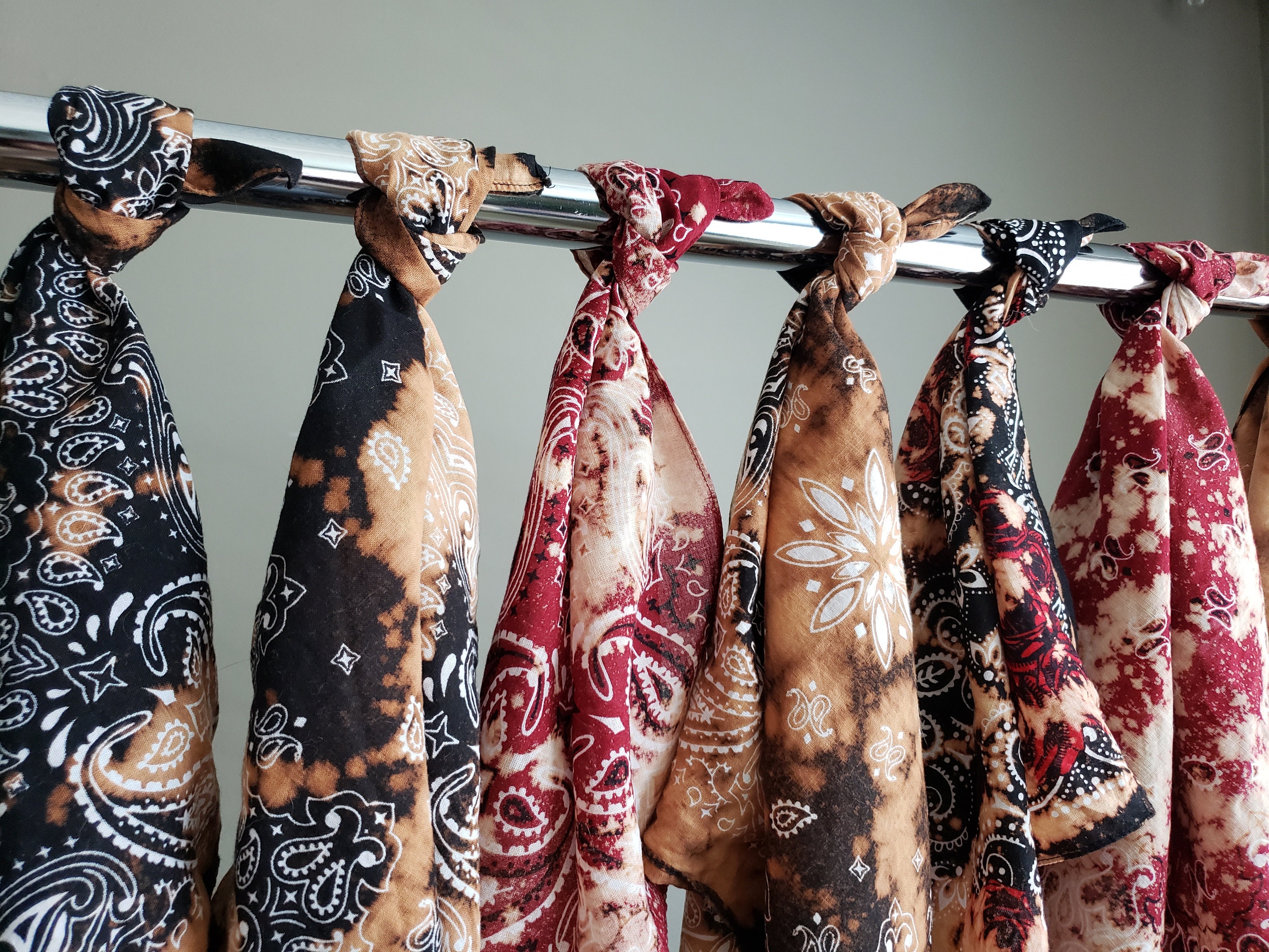 Vintage Americana Acid Wash Bandanas Festivals Concerts Etsy