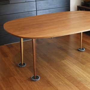 Newly-restored Broyhill Brasilia drop-leaf sofa/dining table - &quot;harvest table&quot; (product no. 6140-46)