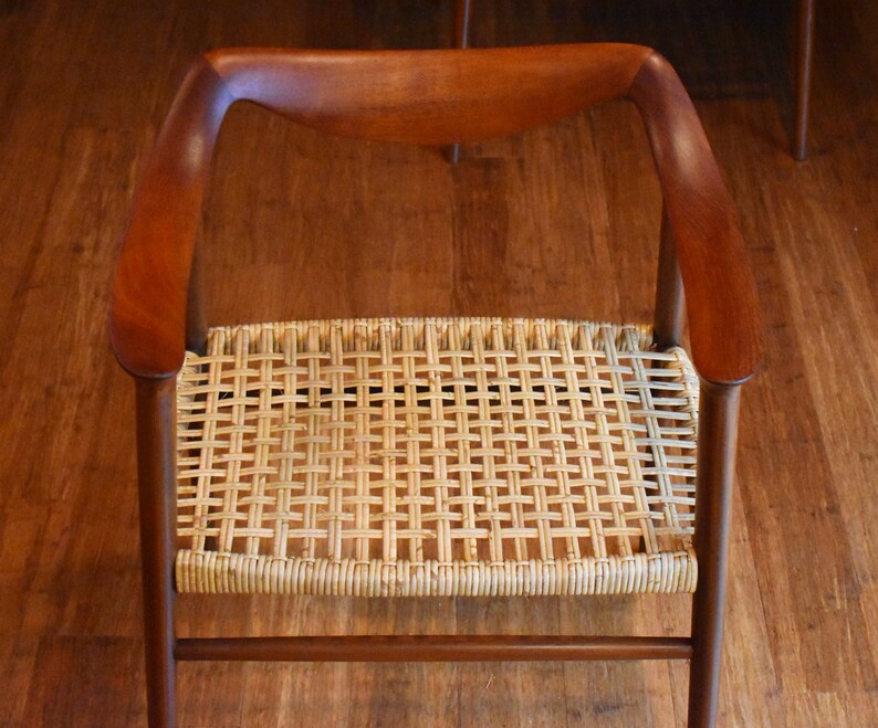 Pair of newly-restored teak Bambi armchairs by Rastad & Relling for Gustav Bahus, circa 1950s image 6