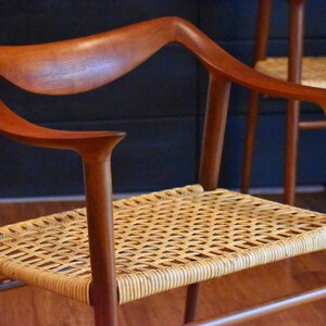 Pair of newly-restored teak Bambi armchairs by Rastad & Relling for Gustav Bahus, circa 1950s image 4