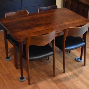 Restored Brazilian Rosewood expandable "rectangularish" dining table (extends 51" - 85" long)
