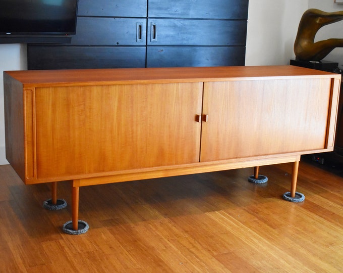Extra-long Danish teak sideboard/credenza by Peter Lovig Nielsen for Dansk (79" long)