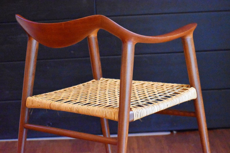 Pair of newly-restored teak Bambi armchairs by Rastad & Relling for Gustav Bahus, circa 1950s image 3