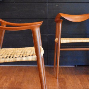 Pair of newly-restored teak Bambi armchairs by Rastad & Relling for Gustav Bahus, circa 1950s image 2