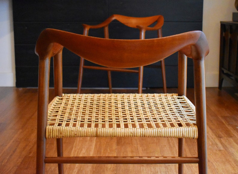 Pair of newly-restored teak Bambi armchairs by Rastad & Relling for Gustav Bahus, circa 1950s image 8