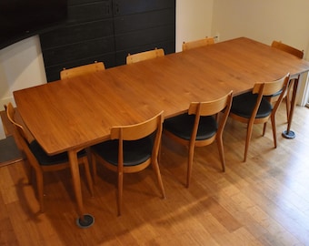 Restored Drexel Declaration extendable dining set (table and eight chairs)