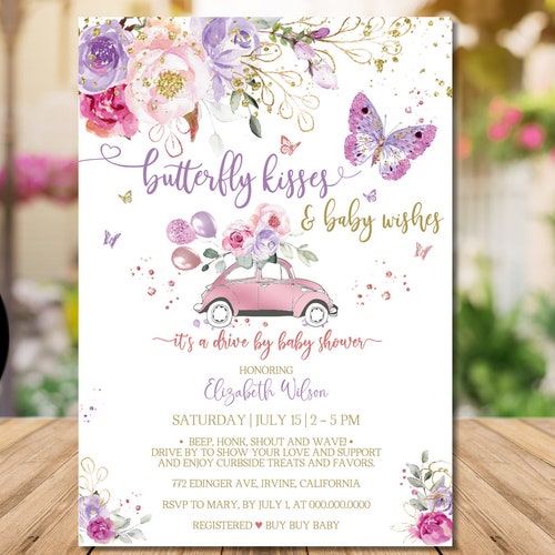 Invitations Paper & Party Supplies Butterfly Baby Shower Invitation