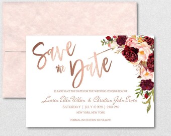 save the date template etsy date template