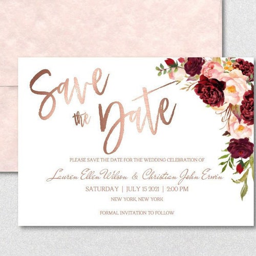 Printable Save the Date Template Editable Wedding Save the - Etsy