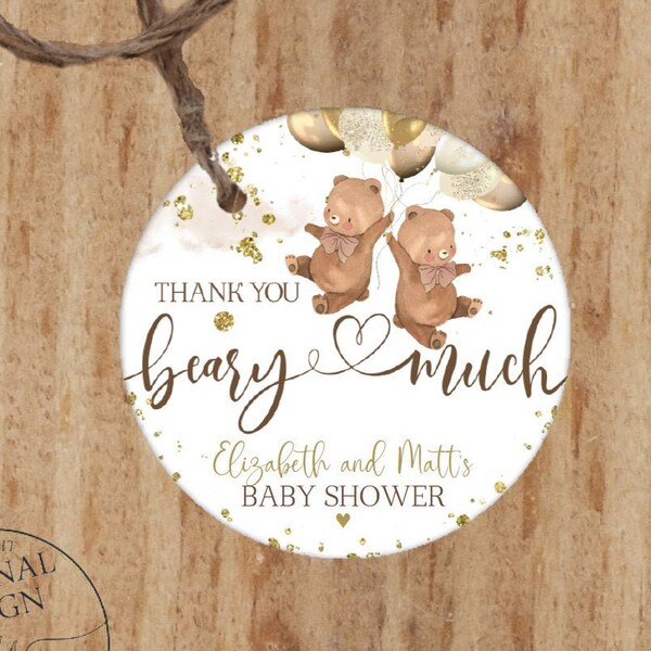 Thank You Beary Much Printables Etsy