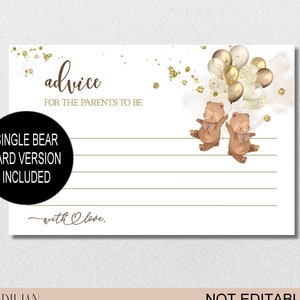 Advice Cards for New Parents, Printable Game Baby Shower,wishes for ...