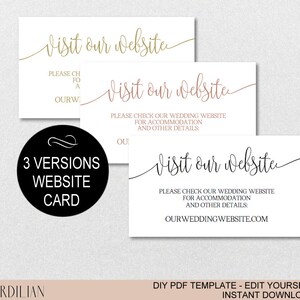 Wedding Website Sticker, Foiled Clear Wedding Stickers in Gold, Silver,  Rose Gold, Visit Our Website Sticker, Custom Wedding Website Sticker 