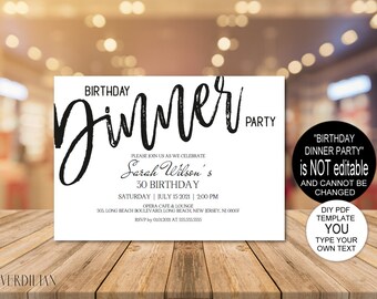dinner invitation etsy