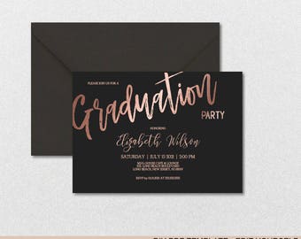 graduation party invitations etsy