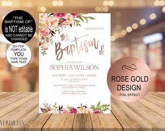 diy baptism invite etsy