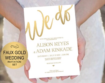 gold invitation etsy