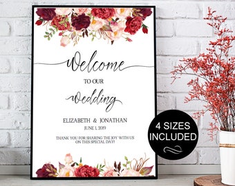gold wedding welcome sign template wedding reception greet etsy