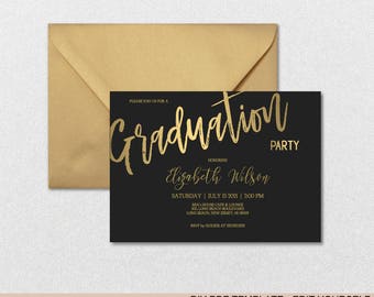 graduation party invitations etsy