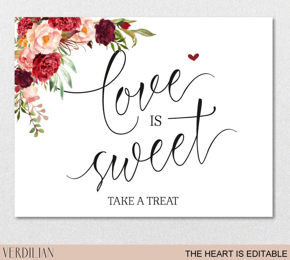 sweet table sign template