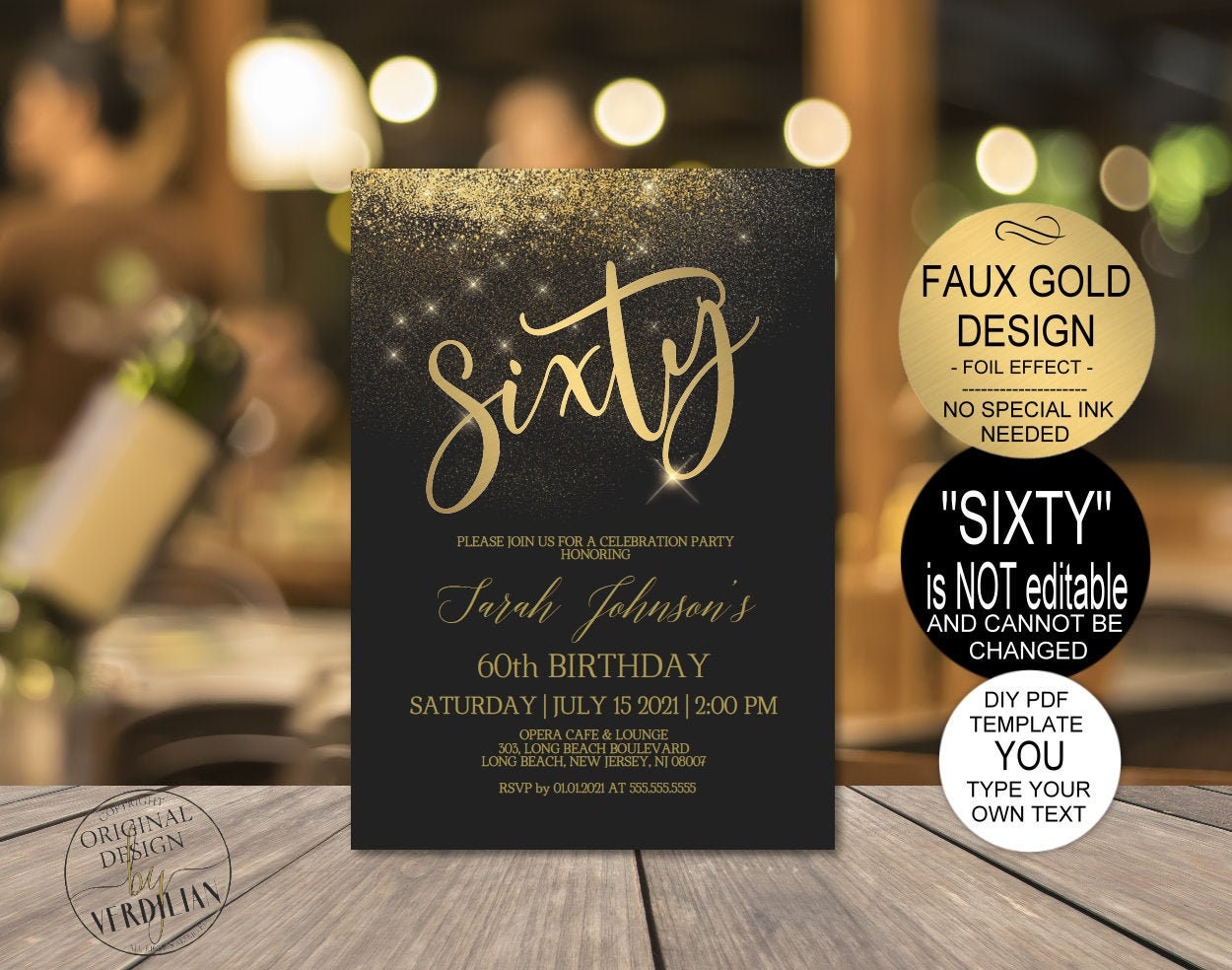 Free Printable 60th Birthday Invitations