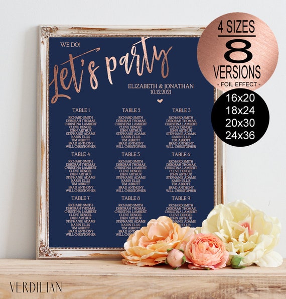 Etsy Wedding Seating Chart