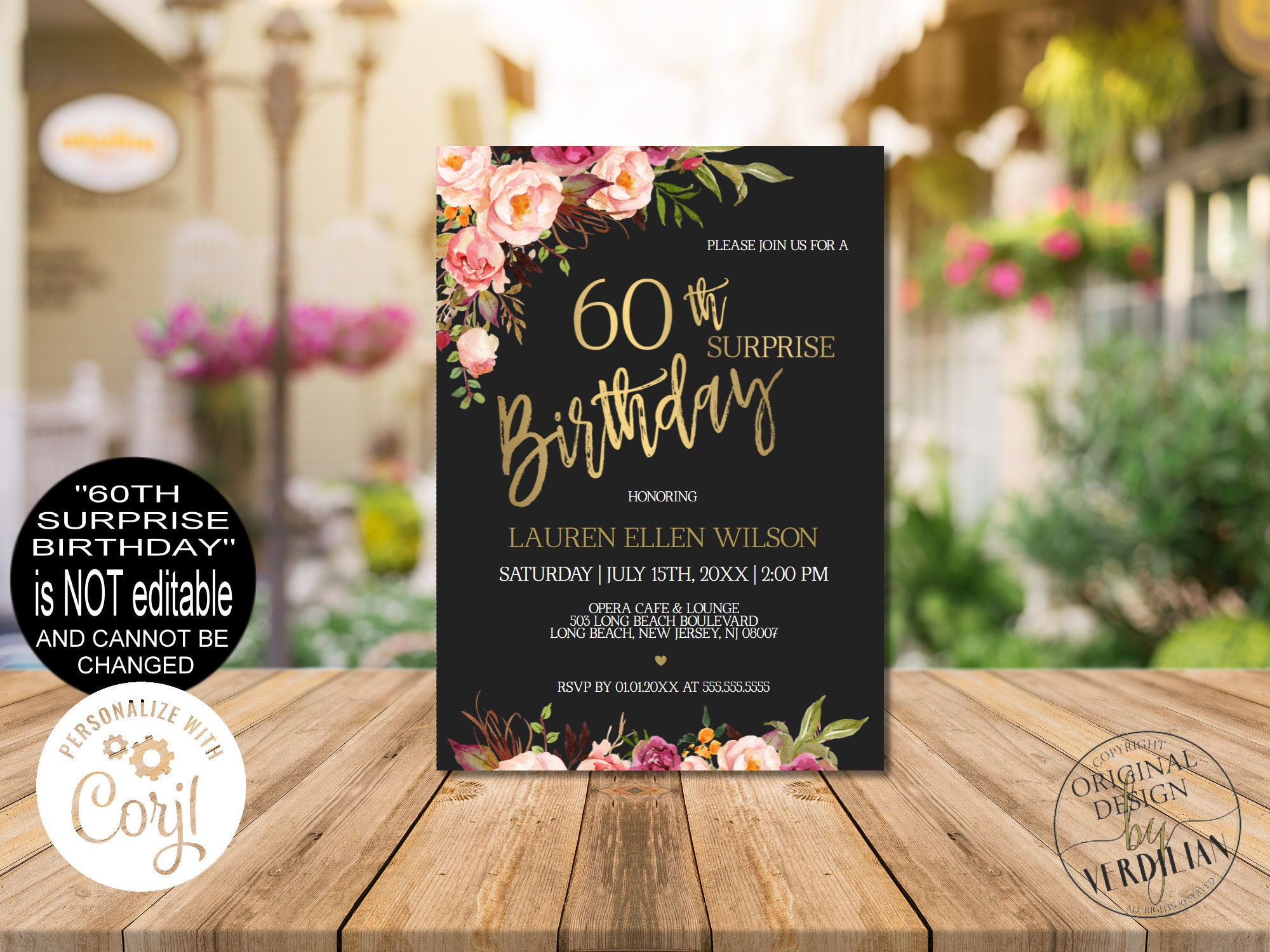 Surprise 60th Birthday Invitations for Women60th Surprise - Etsy