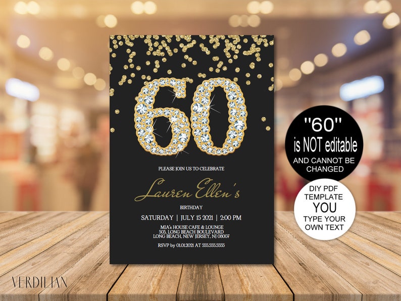 60th birthday party invitations free downloadable templates 60th birthday party invitations free downloadable templates