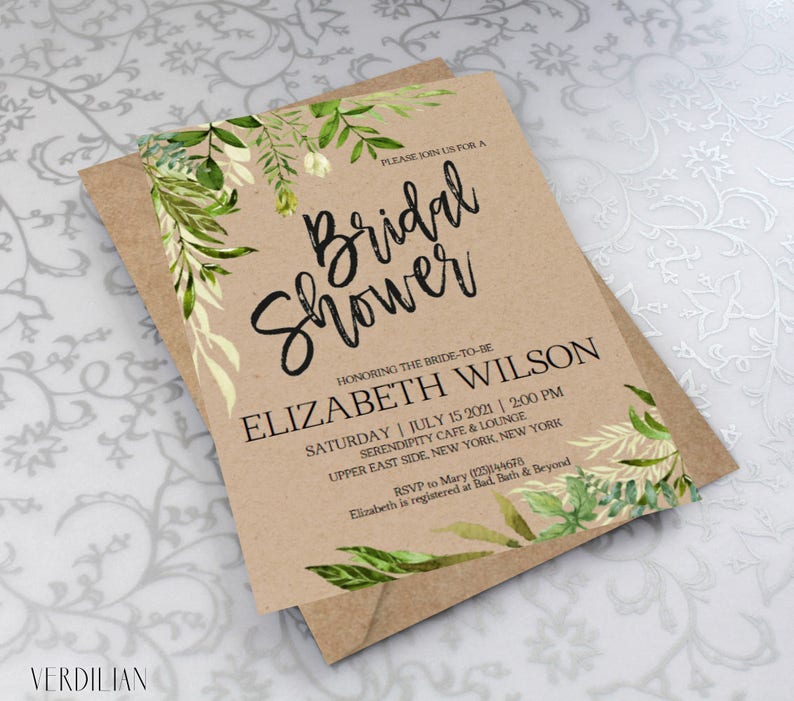 Rustic Bridal Shower Invitation Bridal Shower Invite Rustic Etsy