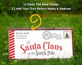 SVG / DXF - Christmas Letter "To Santa Claus At The North Pole” Santa Post Mail Letter With Stamp Postage, You Customize To Add Family Name
