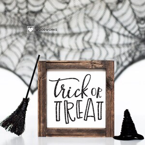 SVG / DXF - Halloween &quot;Trick Or Treat&quot; Cut File, Instant Download (Spooky Cute Fall Vector Art / Saying)