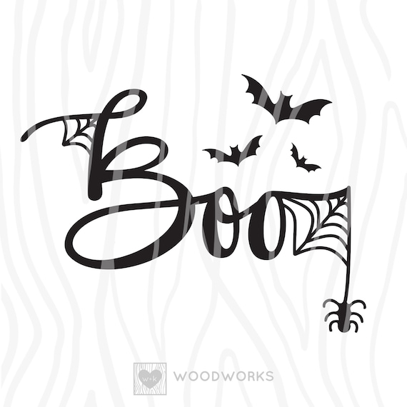 Svg Dxf Halloween Boo Spooky Cute Bat Cut File Etsy