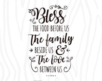 SVG / DXF - Bless The Food Before Us, Instant Download (Funny Cute Vector Art / Saying)