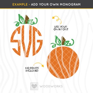 Round Autumn Monogram Frame SVG with Fall Leaves & Pumpkin for Cricut/ –  Board & Batten Design Co.