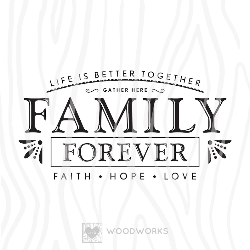 Download SVG / DXF Life Is Better Together Family Forever | Etsy