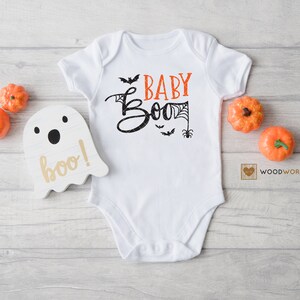 SVG / DXF - "Baby Boo" Spooky Cute Bat Cut File - Fall BOO Happy Halloween, Creepy Spider Web, Batty Farmhouse, Kids Baby's First Halloween