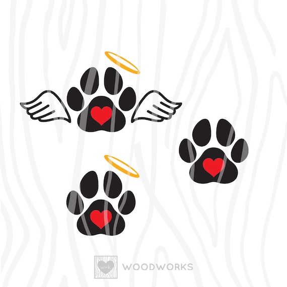 Download Svg Dxf 3 Pack Memorial Angel Pet Paw Print Design 3 Etsy Yellowimages Mockups