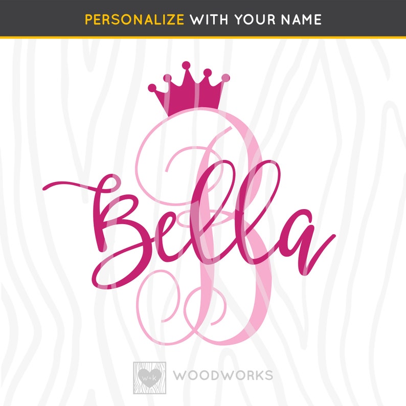 Download SVG / DXF Princess Crown Monogram Letter B | Etsy