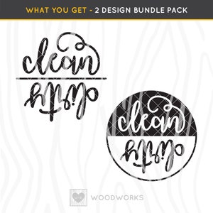SVG / DXF - 2 Pack: Dishwasher &quot;Clean / Dirty&quot; Cut File - Flippable Clean Dishes and Dirty Dishes Magnet Design, Kitchen Dish Washer Sign