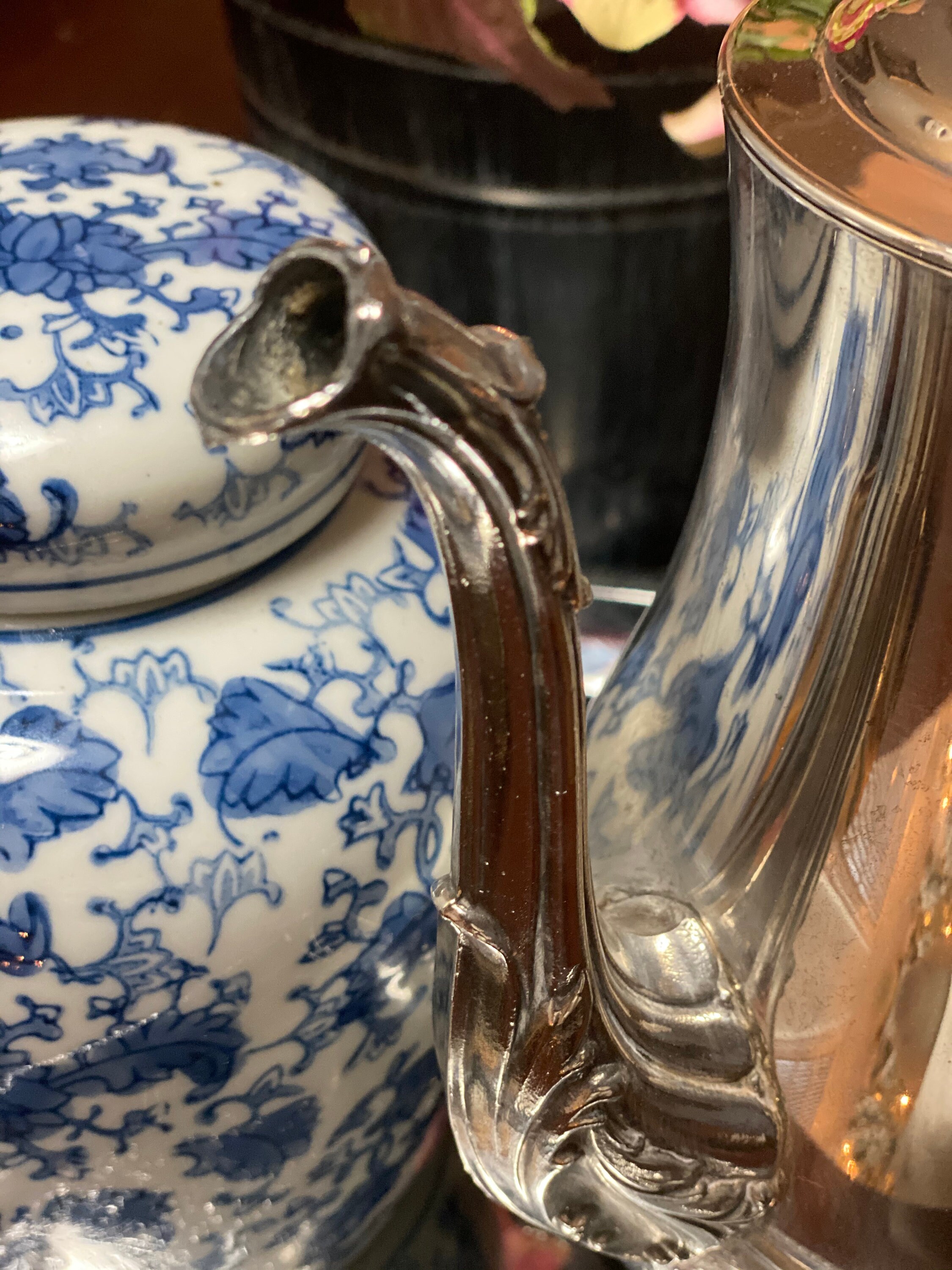 Vintage silver coffee pot pitcher antique silver pitcher Etsy