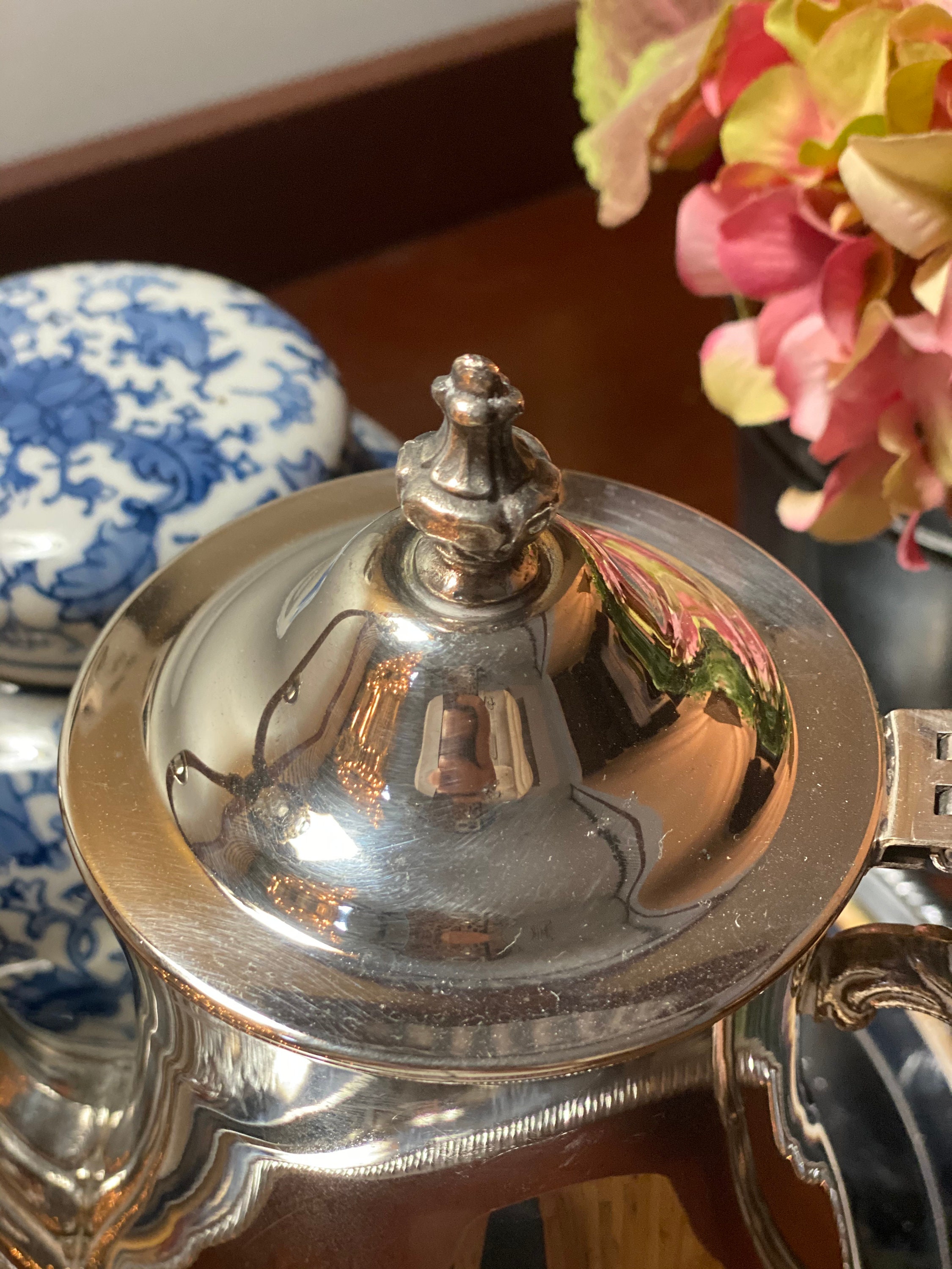 Vintage silver coffee pot pitcher antique silver pitcher Etsy